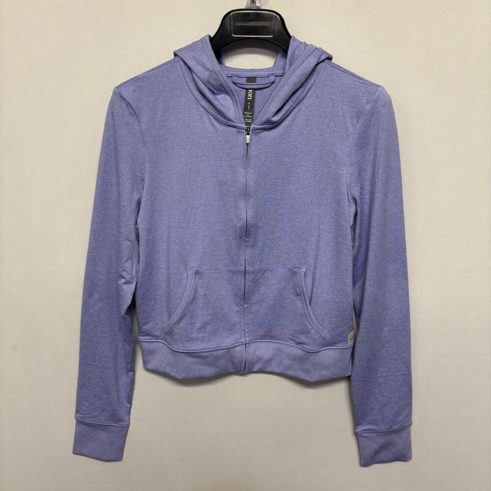 Vuori Women Halo Mini Full Zip Hoodie Size Large VW2084 Purple C137 -17